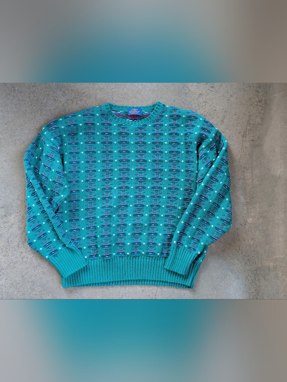 VINTAGE Lobo By Pendleton 90s Cotton Sweater Made In USA Men's Large